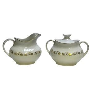 Royal Doulton 'Fairfax' England Retired Creamer & Sugar Bowl Set-Exceptional